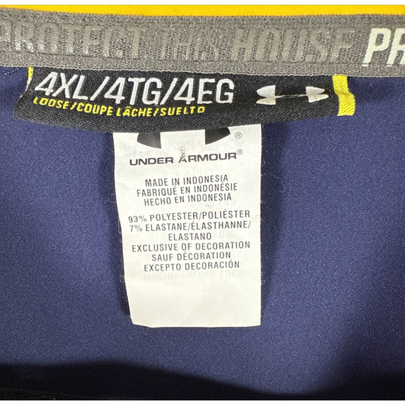 Under Armour All Season Gear 4XL Mens Full Zip Training Jacket NAVY & YELLOW - Picture 3 of 7